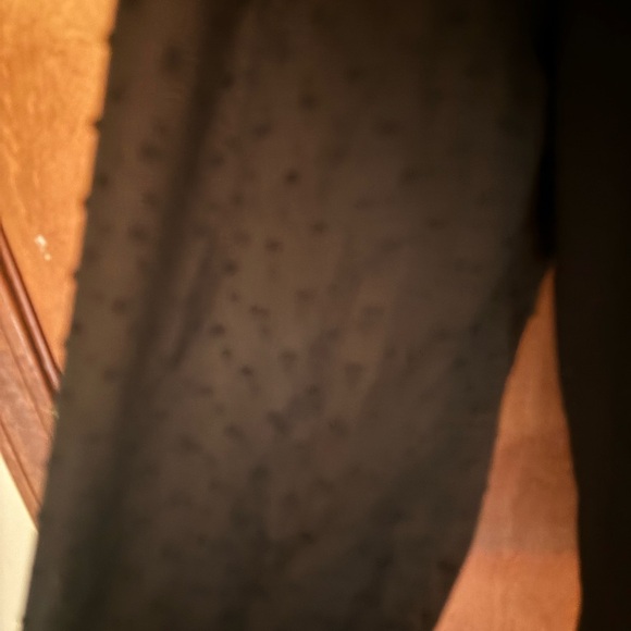 Stradivarius mock neck black sweater with sheer swiss dot balloon sleeves size M - Picture 5 of 5